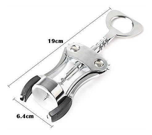 Double Wing Corkscrew Wine Opener Stainless Steel Spiral 1