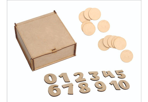 AnaRober Didácticos 160 Letters w/ Box + Numbers 0 to 9 w/ Box + 55 Round Tokens 1