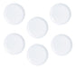 Set of 6 Luminarc Diwali 25cm Flat Plates White Tempered Glass 0