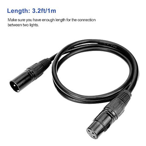 WorldLite 3.2 Feet DMX Cable, 10pcs DMX Signal Cables 1