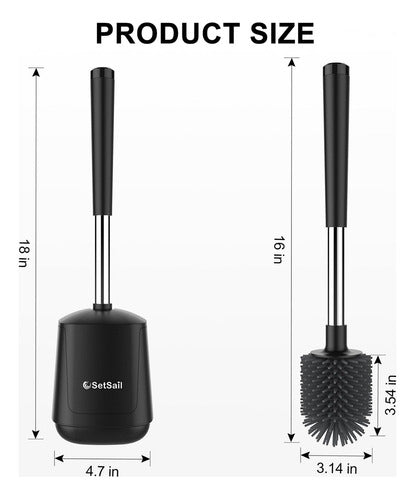 Setsail Silicone Toilet Brush and Holder Set 1