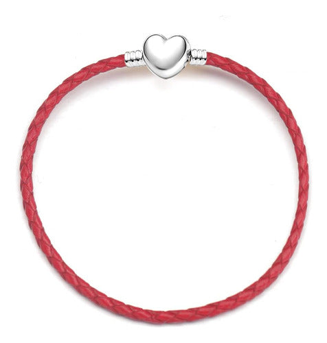 Jmqjewelry Cuero Rojo Charm Trenzado Cahrms Para Pulseras Ni 0