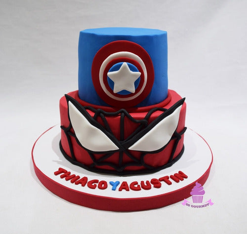 SS GOURMET Torta Spiderman Capitan America Superheroes Personalizada 0