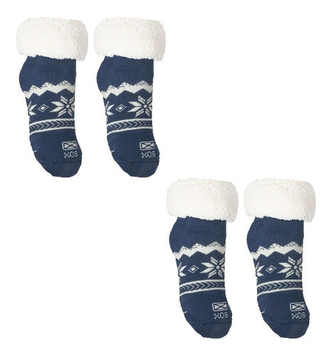 Sox Combo Pantusox Thermal Socks Slippers X 2 Pairs 5