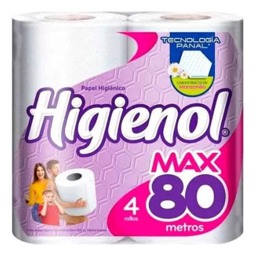 Higienol Max Hoja Simple 80 Metros / Pack X 10 = 40 Rollos 0