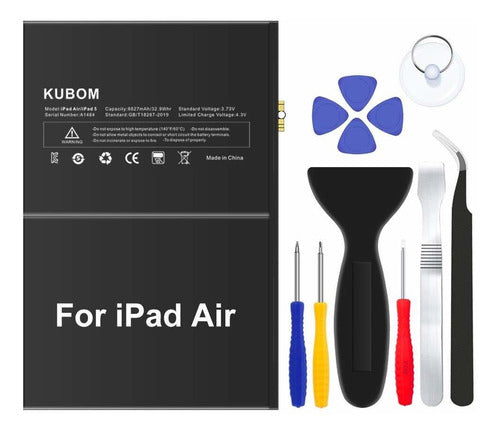 KUBOM Replacement Battery for iPad Air or iPad 5, Full 8827mAh 0 Cycle Battery - Complete Repair Tool Kits Included [90 Days Warranty] 0