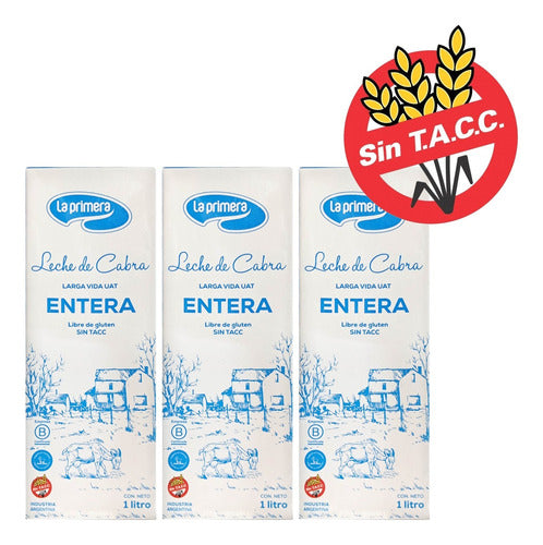 La Primera Long Life Goat Milk Without TACC 1 Lt X3 0