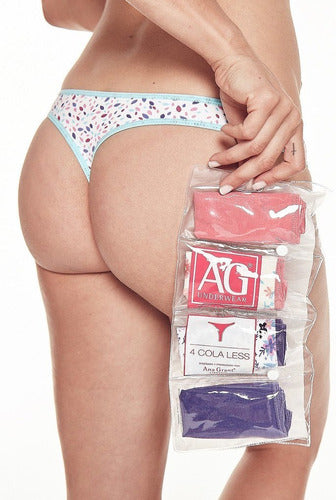 Pack of 4 Ana Grant Assorted Print Colaless Panties Art 4448 2