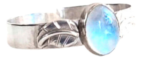 Joyería Lua Silver 925 Ring with Natural Moonstone 0