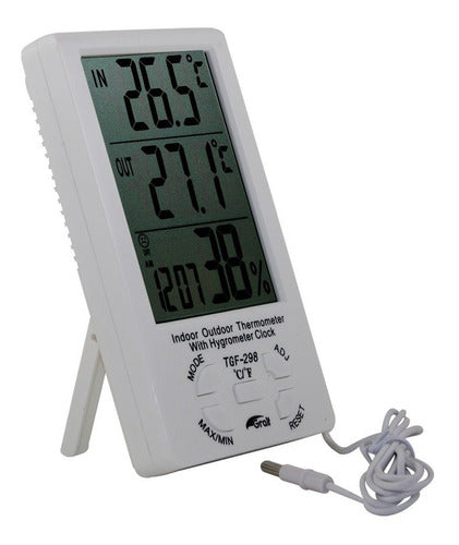 Gralf Digital Panel Thermometer TGF-298 Indoor Outdoor Humidity 0