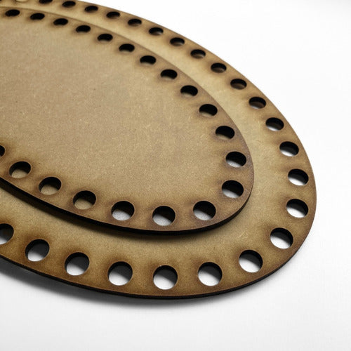 Essenziale Set of 10 Oval MDF Bases for Trapillo and Crochet 1