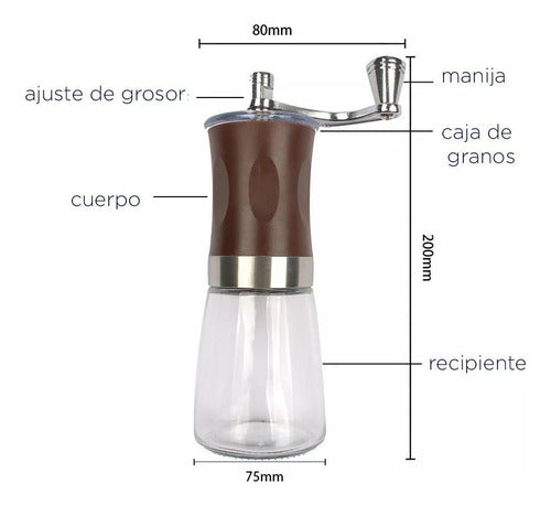 Stainless Steel Manual Coffee Grinder with Ceramic Mill 3