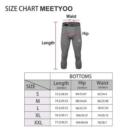 Meetyoo Compression Pants 3/4 for Men, 3 Pack-c 5