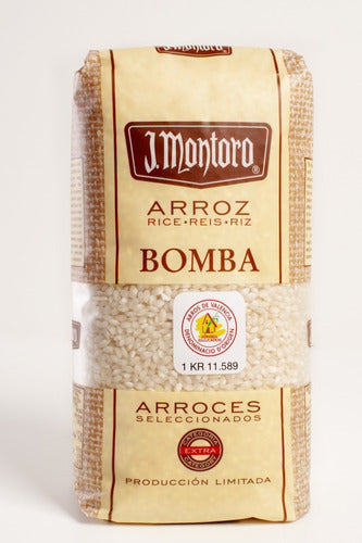 Arroz Bomba Español J. Montoro D.O.P Pack 4 Un X 1kg 1