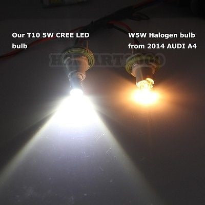 CREE 4pcs T10 5W White LED Bulbs 4