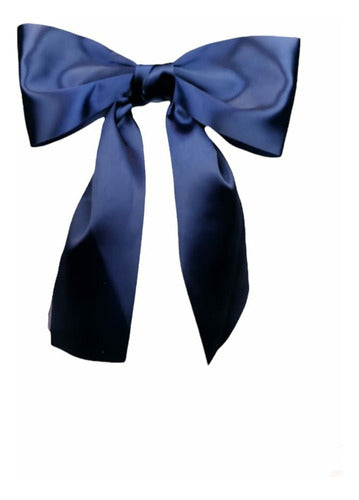 Walker Navy Blue Sewn School Bow, Does Not Come Apart 0