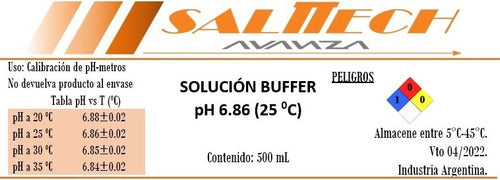 Solución Buffer Ph 6,86 ± 0,02 X500 Ml - Salttech 1