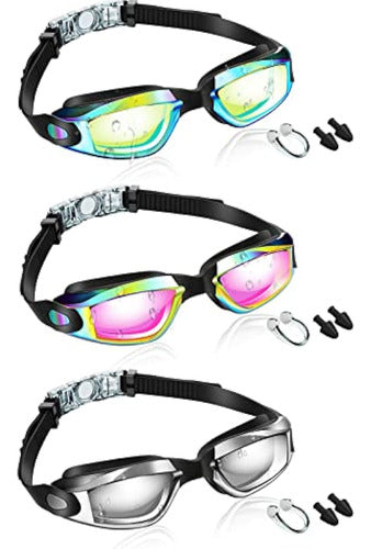 Flutesan Pack of 3 Anti-Fog Swimming Goggles 0