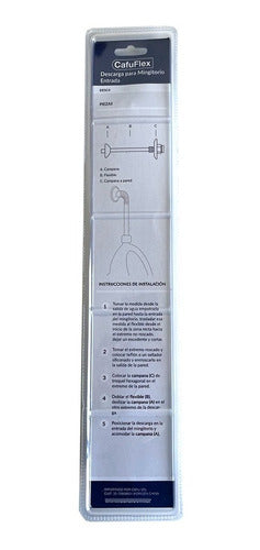 Copper Chrome Plated Urinal Flush Valve Inlet 1/2x30mm-30cm 3