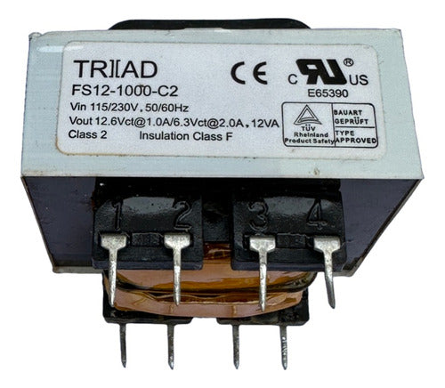 Transformador 12va P/impreso 115v/230v - 12.6v(1a)/6.3v (2a) 0