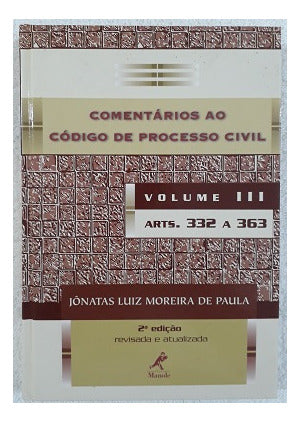 Comentários Ao Código De Processo Civil - Volume Iii De Jônatas Luiz Moreira De Paula Pela Manole (2003) 0