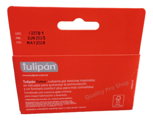 Tulipán Tattoo Condoms X 12 - Discreet 3