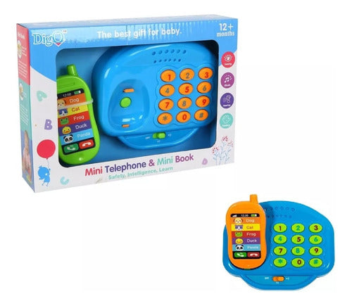 Playking Mini Telefono Didactico Numeros Sonidos Celular Bebe 2