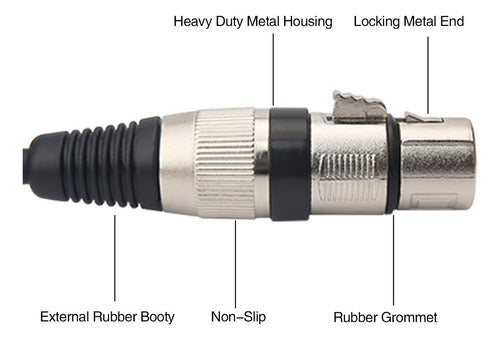 Tisino Xlr Hembra A Conector Trs De 1/4 Pulgadas (0.250 in) 4