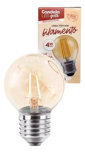 Candela Vintage Filament LED Drop 4W Amber 1