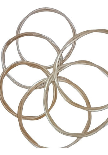Set of 10 Braided Wicker Rings 15cm each 1