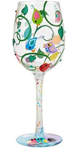 Enesco Lolita Wine Glass Song Birds 0