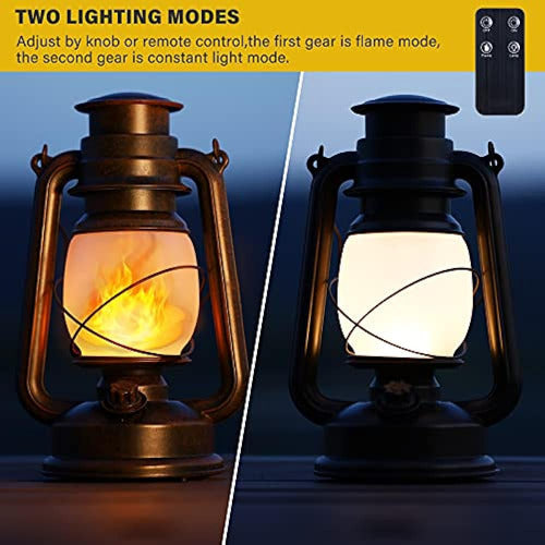 Keve Vintage LED Outdoor Lanterns - Waterproof - Pack of 2 1