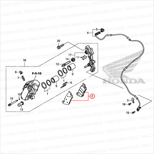 Honda NC 750 Front Brake Pad Original Nissin D2 3