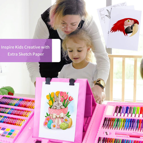 Tanmit Beginner Art Kit with Foldable Easel 30x40 Cm 5