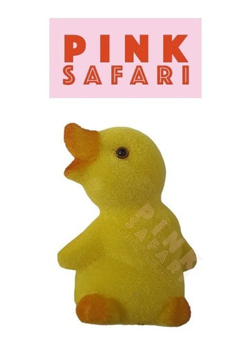 Import EAC Pink Safari Miniature Plush Duck Decoration 0