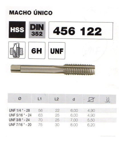 TYVOLIT Professional Metric Fine Tapping Tool Ø10mm X P1.25 1