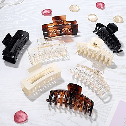 Laxizar Pack of 8 Rectangular Hair Clamps 1