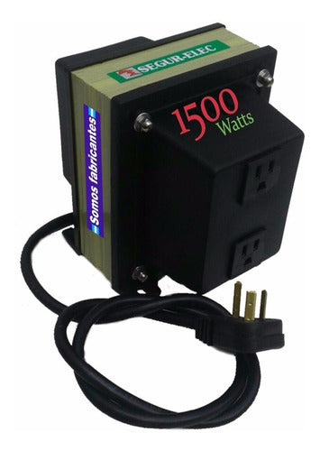 Segur-Elec Autotransformador 220V / 110V 1500W Ideal Artefactos Usa 0