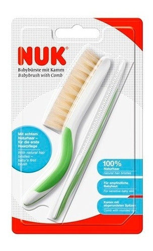 NUK Brush and Comb Set - Pink - Sky Blue - Green 1