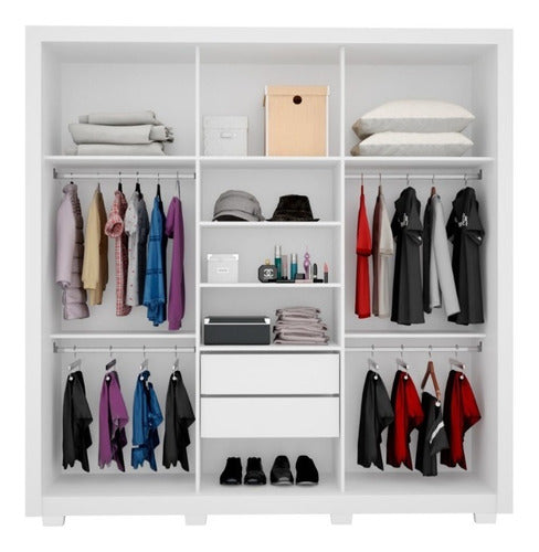 Que Sal! 3-Door Sliding Wardrobe with Mirror 1