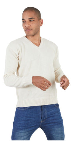 Men's V-Neck Sweater High-Quality Yarn 12