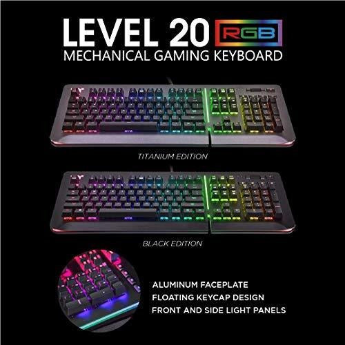 Thermaltake Nivel 20 Rgb Teclado De Juego De Aluminio Negro 1