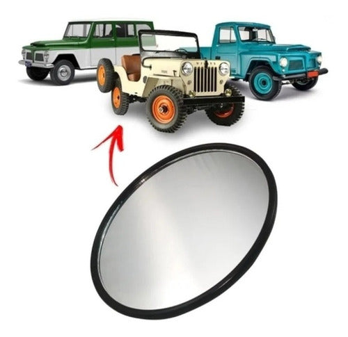 Williz Round Mirrors for Jeep CJ3 CJ5 CJ7 3