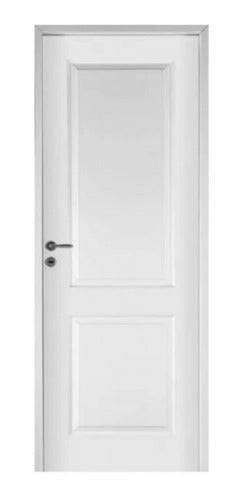 Oblak Camden 2 Panels Straight White Door 80x200 Pared/Durlock 0