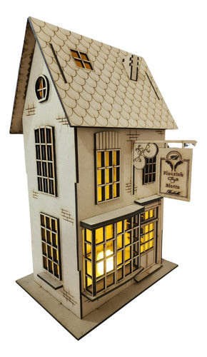 Flourish & Blotts Harry Potter House with LED Candle 0