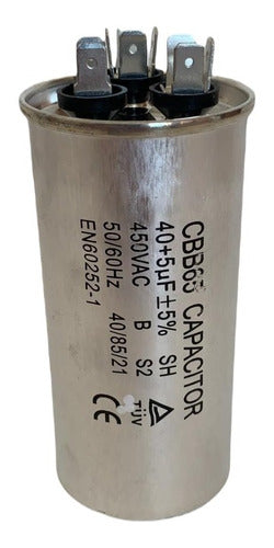 Micron Capacitor Dual 40 + 5 Mf 450V Metálico - Aire Acondicionado 0