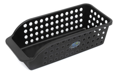 Rectangular Black Plastic Drawer Organizer Basket by Crom 0