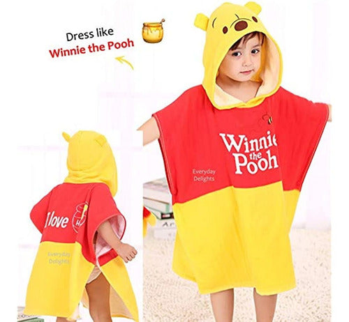 Disney Winnie The Pooh Bath Pool Beach Toalla Con Capucha 1