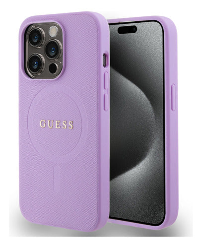 Funda Guess Para iPhone 15 Pro Magsafe Purpura 0