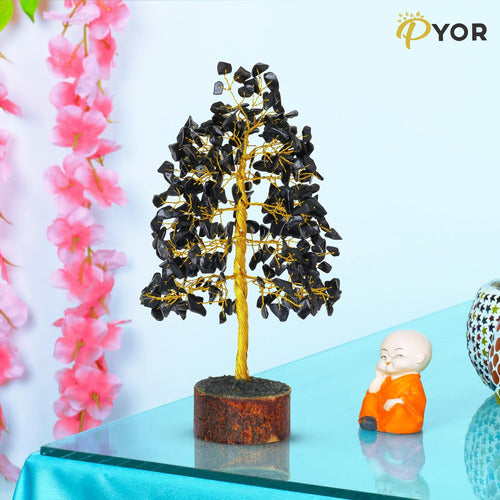 Pyor Árbol Gemas Turmalina Negra Feng Shui Bonsai Árbol Aura 4